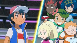 Pokemon Battle Ash Vs Lillie Lana Mallow Kiawe Sophocles Alola Friends [upl. by Hitt]