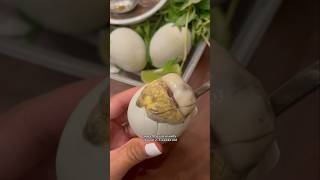 How to eat balut 🥚 fertilized duck egg  hột vịt lộn balut [upl. by Dorie241]