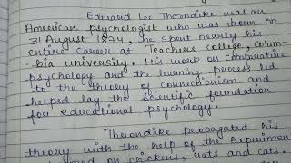 INTRODUCTION TO THORNDIKE THEORY  SR THEORY  TRIAL AND ERROR THEORY [upl. by Euqinahc]