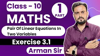 chapter 3 maths class 10 exercise 31 Part 1 [upl. by Freddi195]