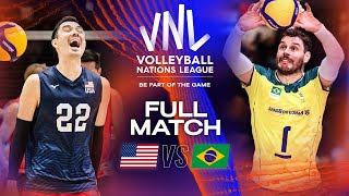 Brazils Revenge against USA 😳🏐 USA vs Brazil  Full Match  Mens VNL 2023 [upl. by Eudora]