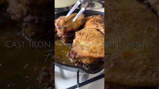 Cast Iron Fried Chicken Thighs  Fried Chicken  Family Dinner chickenrecipe friedchicken foryou [upl. by Thompson991]