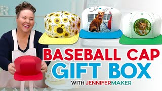 Make Your Own Baseball Cap Gift Box With Paper  Easy DIY Tutorial [upl. by Desi94]