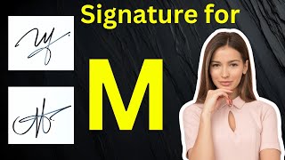 How to sign the letter M  M signature ideas  Signature style of my name [upl. by Adnik]