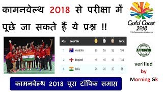 commonwealth 2018 topic all important questions covered  राष्ट्रमंडल 2018 in HIndi [upl. by Dallas]