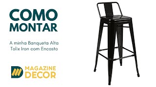 Banqueta Tolix Iron com Encosto  Design [upl. by Asial]