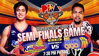 🔴LIVE PBAROS VS TNTSEMIFINALS GAME 3 LIVE SCORE amp COMMENTARY tnttropanggiga rainorshine [upl. by Eilsil]