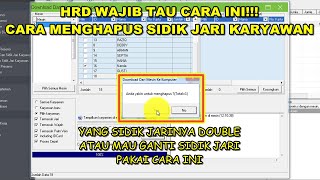 Cara Menghapus Sidik Jari Karyawan Menggunakan Aplikasi Attendance Management [upl. by Mathias173]