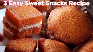 3 easy sweet snacks recipe anyone can make [upl. by Natlus24]