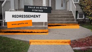 GeoFix  La solution à laffaissement de la dalle de béton de votre entrée [upl. by Anayra]