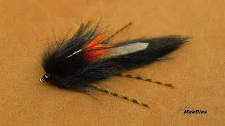 Fly Tying a Winter Zonker  Leech Lure by Mak [upl. by Nat]