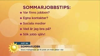 Så här ska du göra för att få ett sommarjobb  Nyhetsmorgon TV4 [upl. by Yelroc]