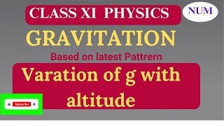 Class XI Physics Numerical based on variation of g with altitude Important Problem [upl. by Jennings]