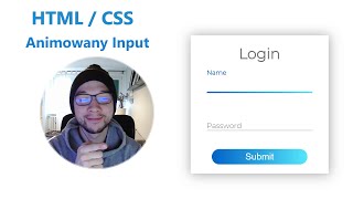 Bardzo Fajny Animowany Input w HTML i CSS [upl. by Esac]