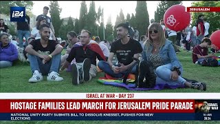 Hostage families join Jerusalem Pride Parade [upl. by Chapnick]