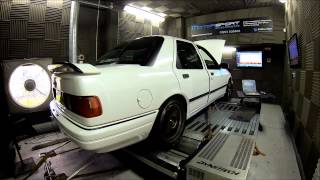 443bhp Sapphire Cosworth On the Dyno at Motorsport Developments In Blackpool Lancashire [upl. by Dewhirst]