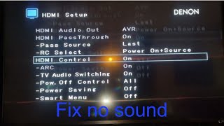 How to Fix Denon Home Theater No Sound Issue [upl. by O'Connell]