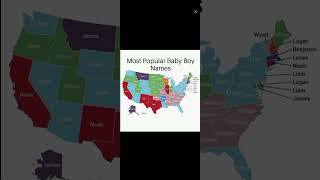 popular boy names in each American statemapping  data popular short  viral  edit [upl. by Ycats]