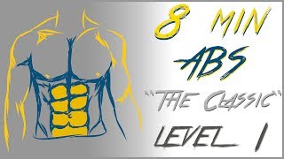 8 Mins abs workout  Level 1 [upl. by Lapo818]