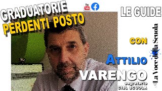 LE GUIDE  Le graduatorie perdenti posto Con Attilio Varengo CISL Scuola [upl. by Yemarej]