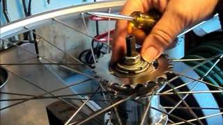 Bicycle repair 3 spline cog removal and installation [upl. by Gothar]