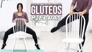 Ejercicios de glúteos y piernas con una silla  GymVirtual [upl. by Hsatan124]