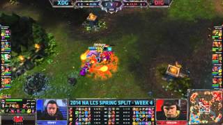 XDG vs DIG  2014 NA LCS W4D2 [upl. by Flosi]