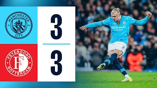 HIGHLIGHTS  Man City 33 Feyenoord  Haaland 2 Gundogan HadjMoussa Gimenez Hancko Goals [upl. by Marylou]