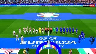 Croatia vs Italy  UEFA Euro 2024 Group B  Full Match All Goals  PES Realistic Gameplay [upl. by Decrem]