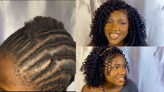 Jinsi ya kusuka nywele za crochet kukrochi havana curls  how to do crochet curls ‼️ [upl. by Mukul542]