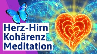 🟪 Herzkohärenz Meditation deutsch  Herz Hirn Kohärenz Meditation zum Bewusstsein erweitern [upl. by Burgwell]