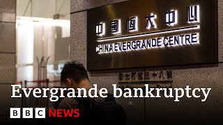 China property giant Evergrande files for US bankruptcy protection  BBC News [upl. by Notyal]