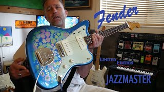 Fender Jazzmaster  Limited Edition FSR Traditional 60s Blue Flower  Demo and Review [upl. by Gaige]