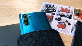 Harber London Smartphone Felt amp Leather Sleeve With Wallet Review 121020 [upl. by Attirb]