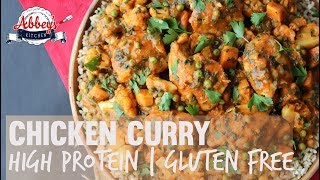 High PROTEIN Chicken Curry Recipe with Cauliflower and Sweet Potatoes  Gluten Free [upl. by Son315]