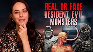 RESIDENT EVIL WELCOME TO RACCOON CITY Cast Plays Real or Fake Monster Game [upl. by Helena]