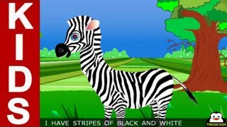 Nursery Rhymes  Learn About Zebra  Kids Songs With Lyrics From TingooKids [upl. by Haldas397]