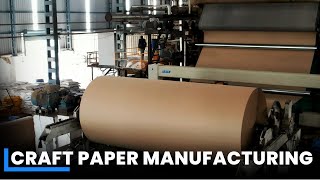 Crafting of EcoFriendly Paper  How Craft Paper Made Inside Factory  Manufacturing Process [upl. by Yrogerg]