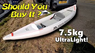 Aqua Marina Halve Ultralight Inflatable Kayak  First Outing Review [upl. by Hanyaz]