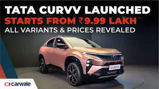 Tata Curvv Petrol amp Diesel Launched  Prices Variants amp Features Revealed [upl. by Niamor419]