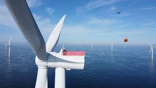 Heavy Lift Drones help UK Wind Farm become more Efficient Safe [upl. by Nillor]