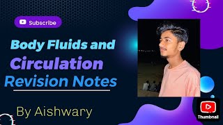 Body Fluids and Circulation Revision Note neet2025examtrendingyoutube motivationneetstudy [upl. by Aikemet598]