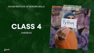 Class 4  Variables  Rules to Declare the Names of Variables  Gohar Institute of Modern Skills [upl. by Perkin]