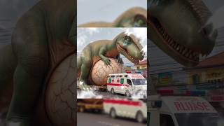 A pregnant dinosaur gives birth to a hospital shorts pregnancy dinosaur funny animals comedy [upl. by Odetta]