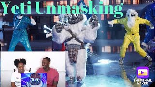 YETI UNMASKING  THE MASKED SINGER REACTION VIDEO [upl. by Aloin]