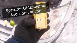 Sprinter Glühbirnen tauschen vorne Abblendlicht [upl. by Nemrak]