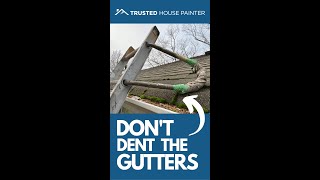 How To Prevent Damaging Aluminum Gutters When Using Ladders To Paint Or Access Your Roof [upl. by Leafar]