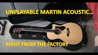 2011 Martin Acoustic Guitar needs the action lowered almost unplayable [upl. by Debi]