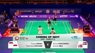 R32 HYLO OPEN 2023 Praveen JordanMelati Oktavianti vs MathiasBoje [upl. by Firehs]