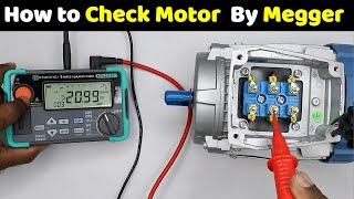 How to Check Motor with Megger  Induction Motor test with meggerElectricalTechnician [upl. by Savadove]